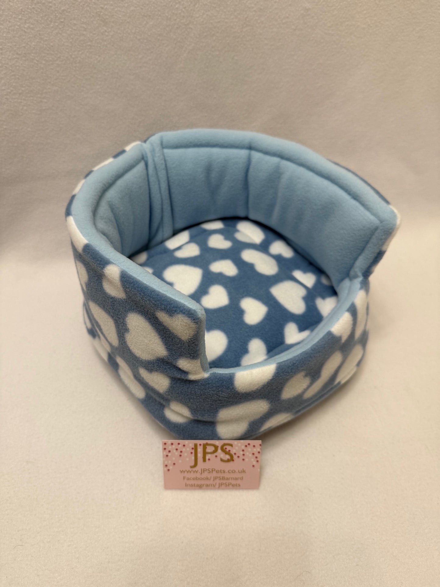 Cuddle Cup 11 Inch - blue hearts & baby blue