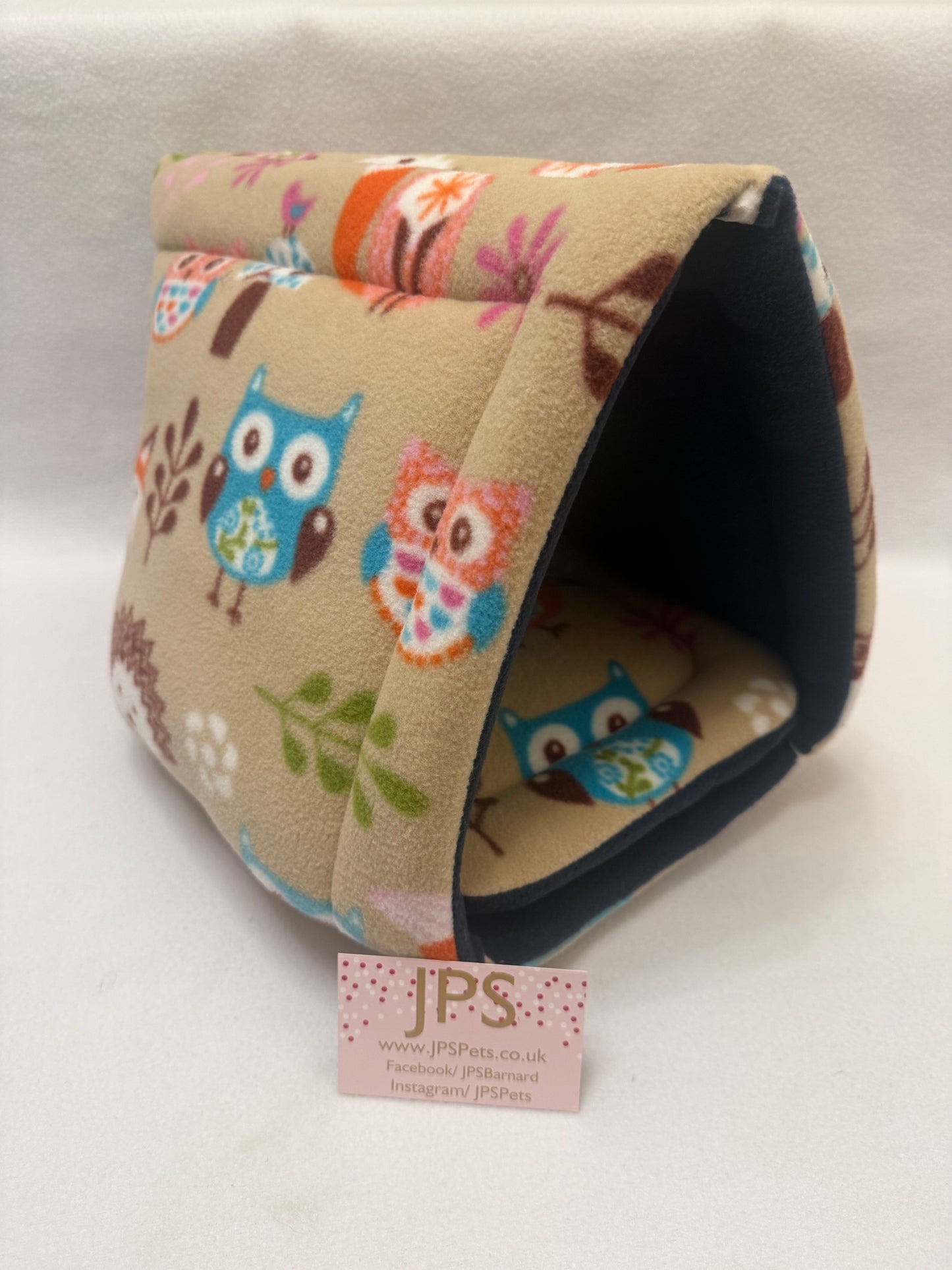Igloo Teepee - Beige Woodland & Navy