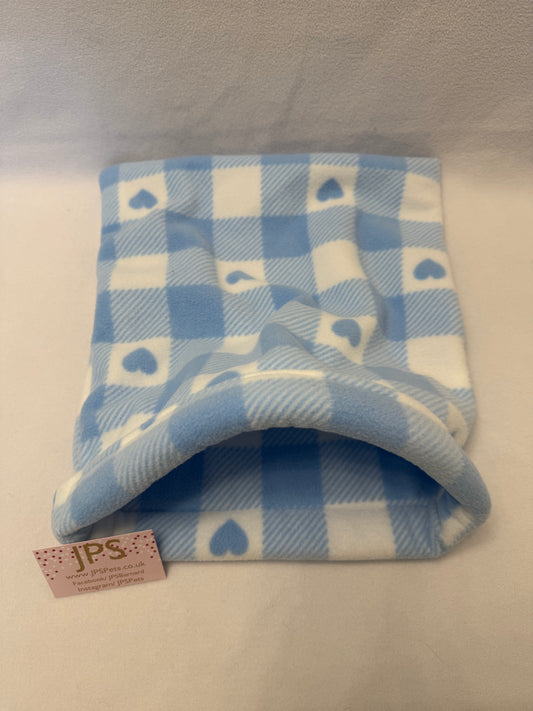 Cuddle Sack - Blue Chequered Heart