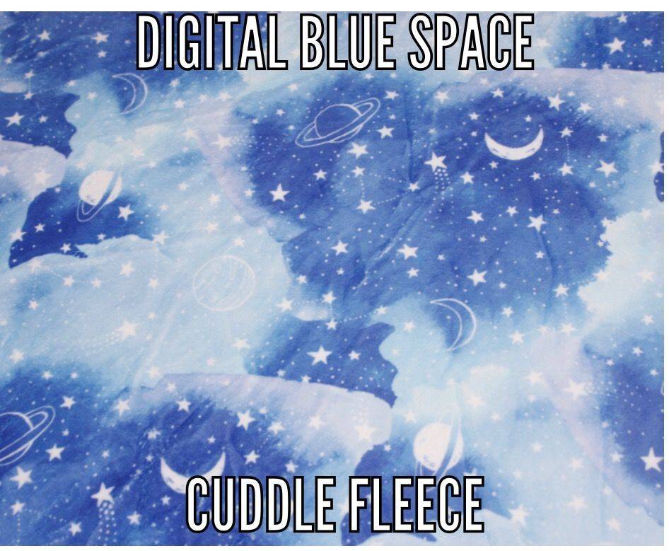 Blue space cuddle fleece Blanket