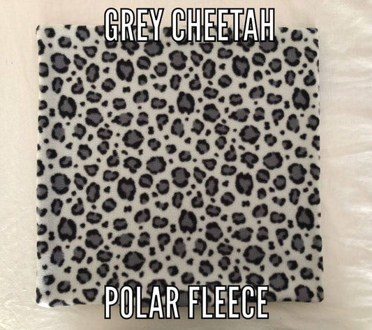 18x18 Inch Pad Grey Cheetah Polar Fleece