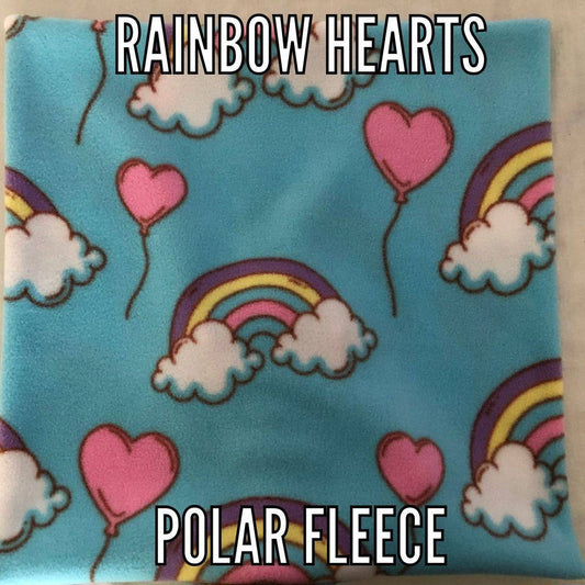 Rainbow Hearts Triangle Forest Fleece