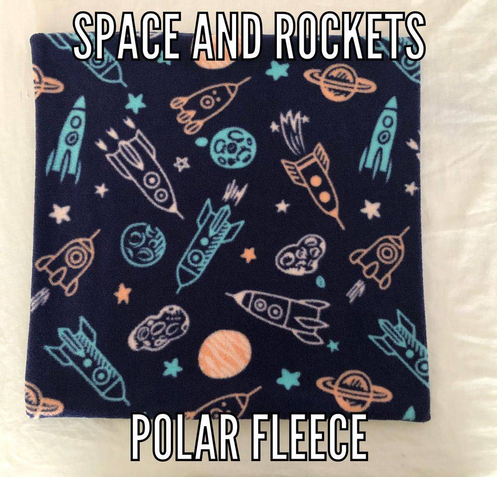 18x18 Inch Pad Space and Rockets Polar Fleece